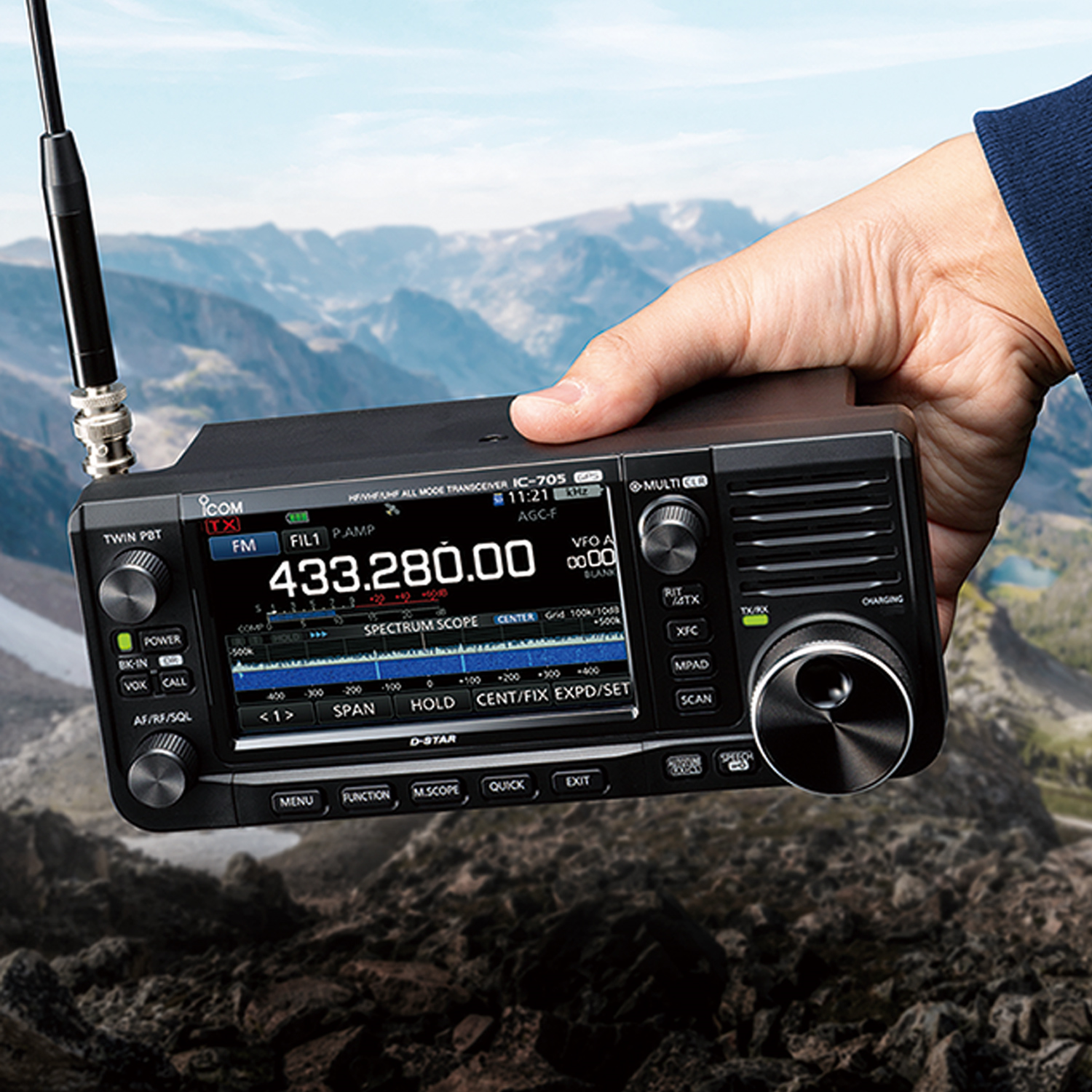 ICOM艾可慕短波电台  IC-705全波段全模式便携式短波电台